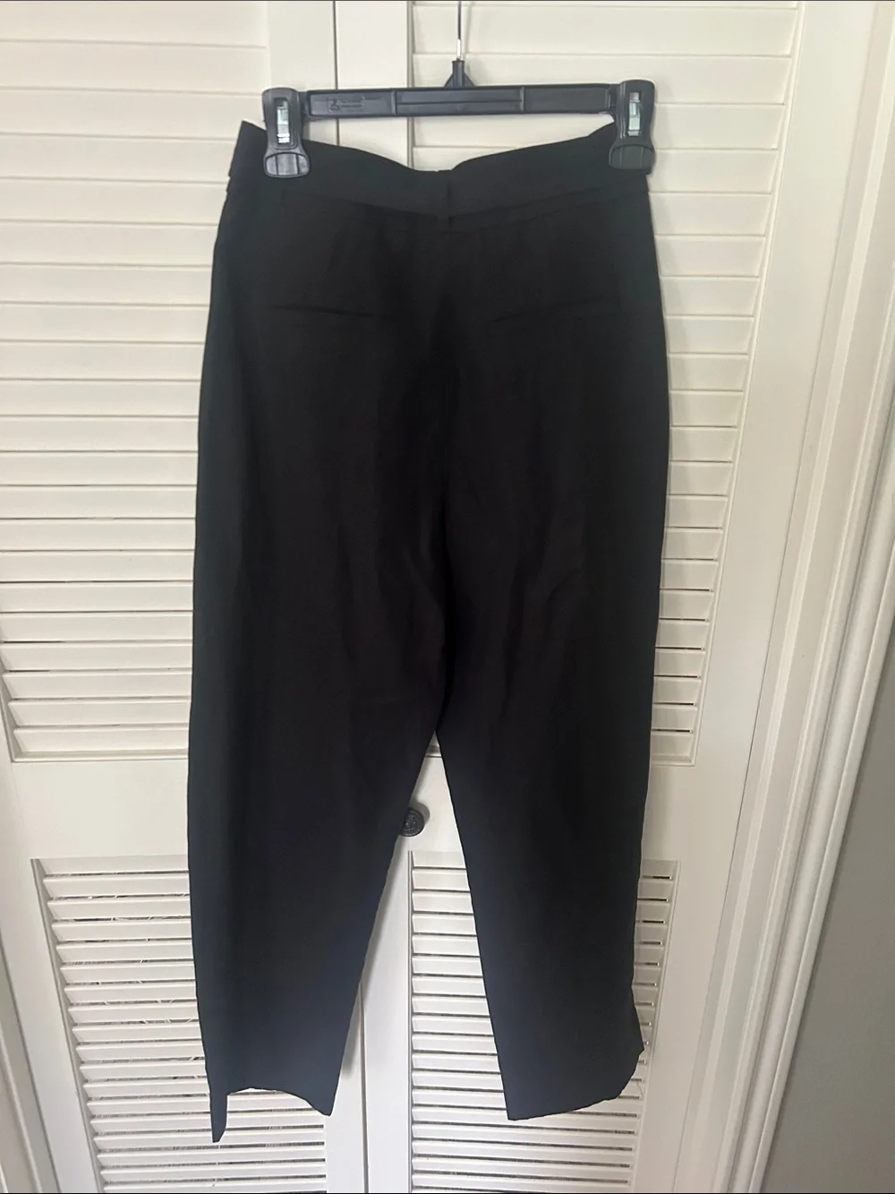 Banana Republic LINEN Black High-Waist D-Ring Trousers